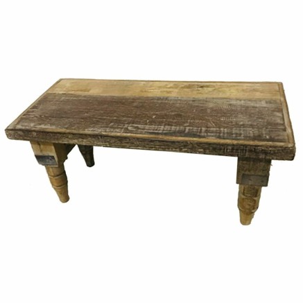 Sgabello Alexandra House Living Marrone Legno Riciclato 23 x 24 x 50 c