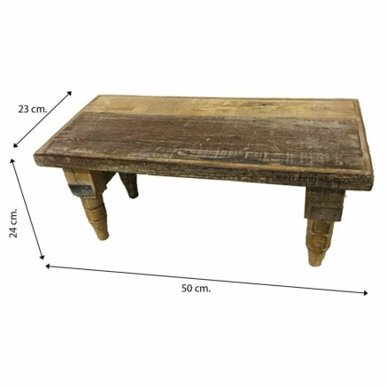 Stool Alexandra House Living Brown Recycled Wood 23 x 24 x 50 cm 2