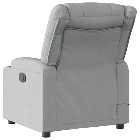 Fauteuil inclinable de massage en tissu gris clair