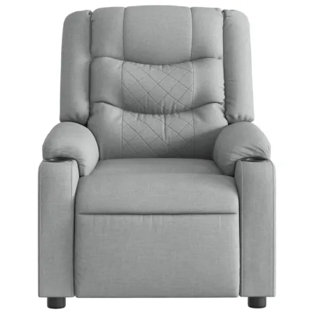 Fauteuil inclinable de massage en tissu gris clair