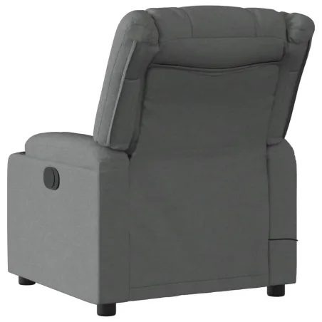 Fauteuil de massage inclinable gris foncé tissu