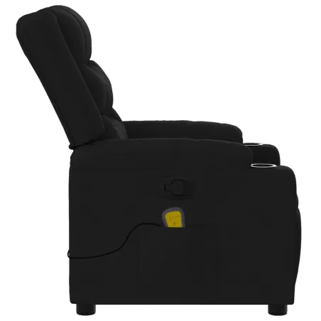 Fauteuil de massage inclinable noir tissu