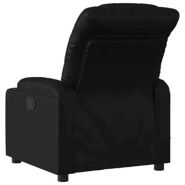 Fauteuil de massage inclinable noir similicuir