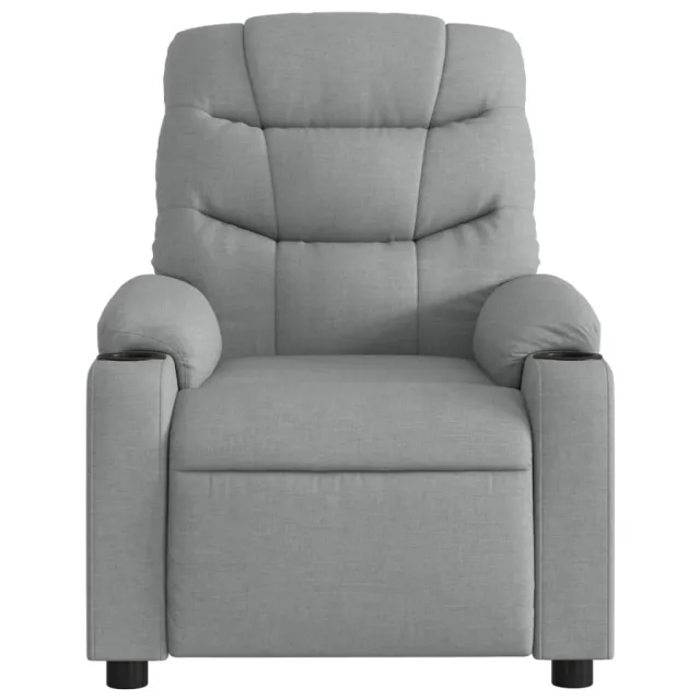 Fauteuil de massage inclinable gris clair tissu