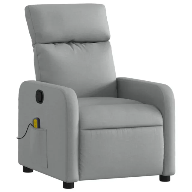 Fauteuil inclinable de massage en tissu gris clair