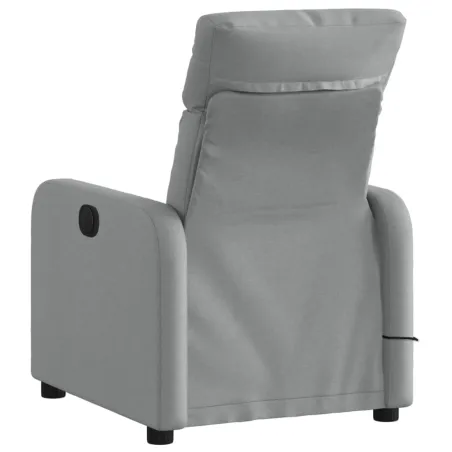 Fauteuil inclinable de massage en tissu gris clair