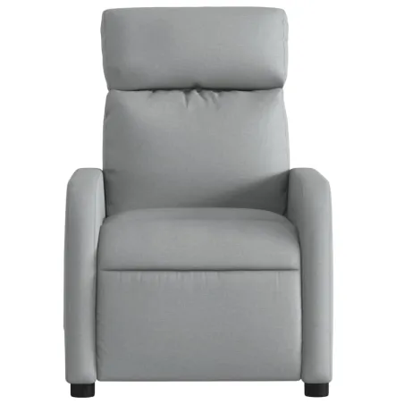 Fauteuil inclinable de massage en tissu gris clair