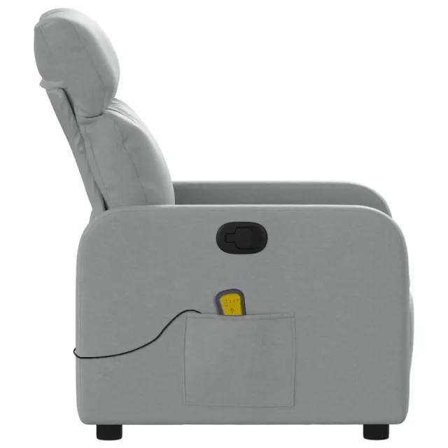 Fauteuil inclinable de massage en tissu gris clair