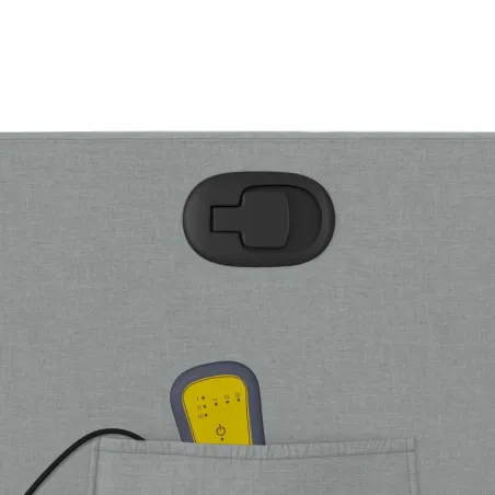 Fauteuil inclinable de massage en tissu gris clair