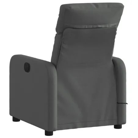 Fauteuil inclinable de massage en tissu gris foncé