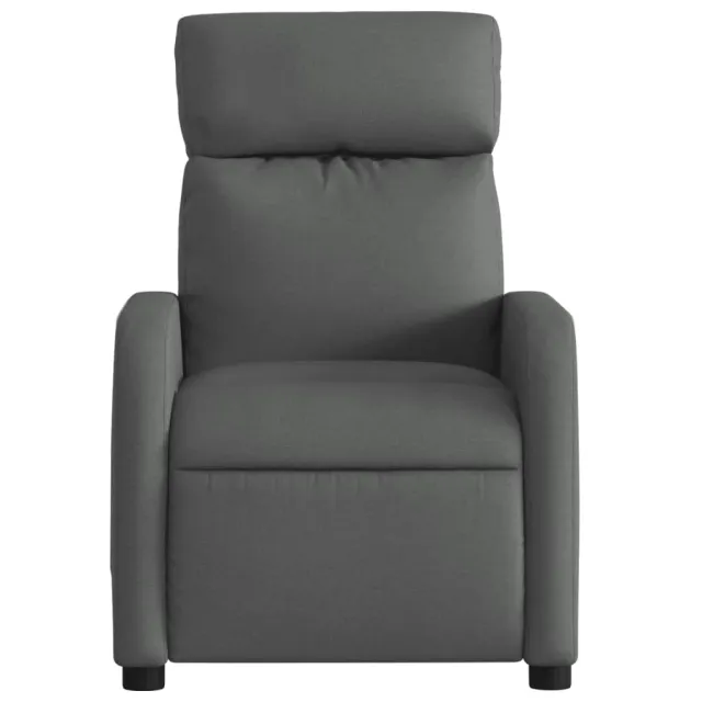 Fauteuil inclinable de massage en tissu gris foncé
