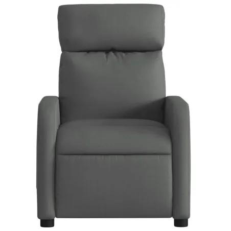 Fauteuil inclinable de massage en tissu gris foncé