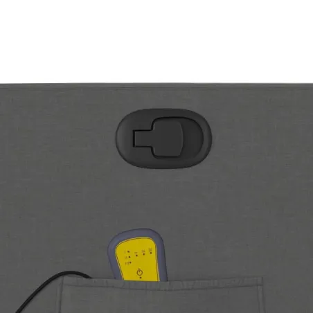 Fauteuil inclinable de massage en tissu gris foncé