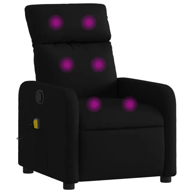 Fauteuil inclinable de massage en tissu noir