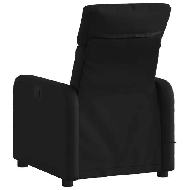 Fauteuil inclinable massant en similicuir noir