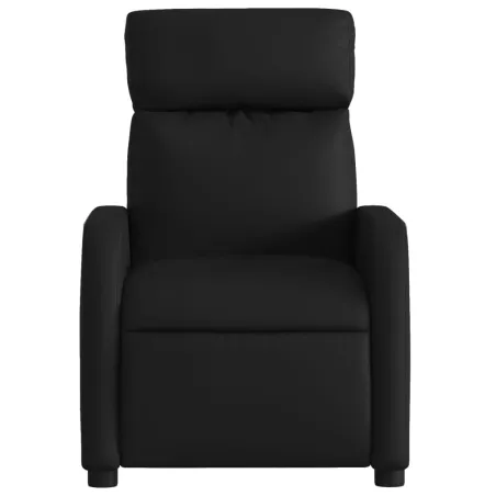 Fauteuil inclinable massant en similicuir noir
