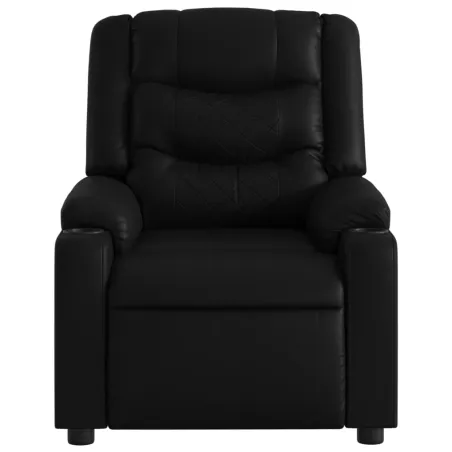 Fauteuil de massage inclinable noir similicuir