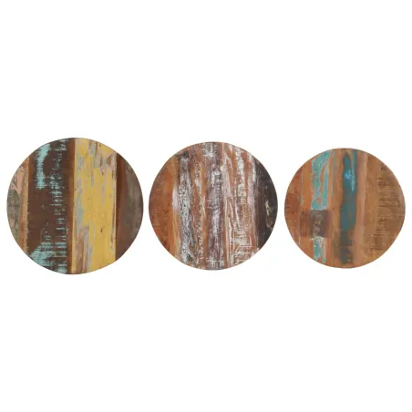 Tables d'appoint 3 pcs Bois de récupération massif