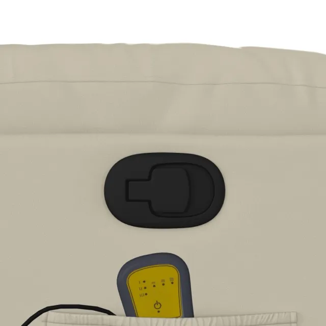 Fauteuil de massage inclinable crème similicuir