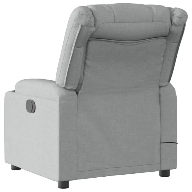 Fauteuil inclinable de massage en tissu gris clair
