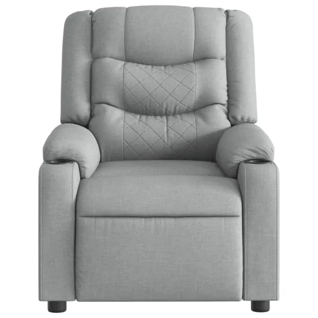 Fauteuil inclinable de massage en tissu gris clair