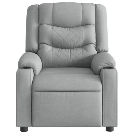 Fauteuil inclinable de massage en tissu gris clair