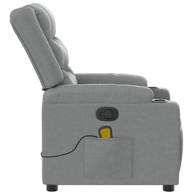 Fauteuil inclinable de massage en tissu gris clair
