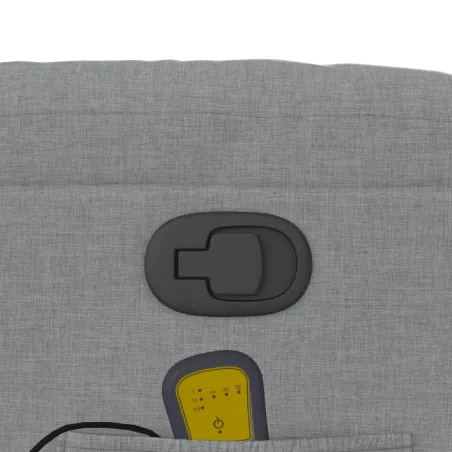 Fauteuil inclinable de massage en tissu gris clair