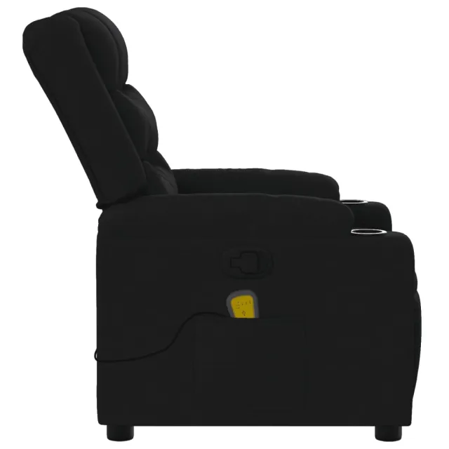 Fauteuil inclinable de massage noir tissu