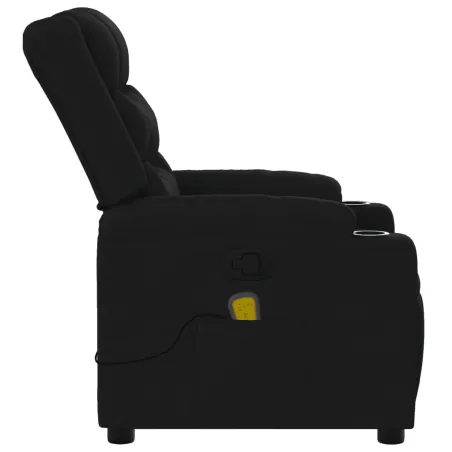 Fauteuil inclinable de massage noir tissu