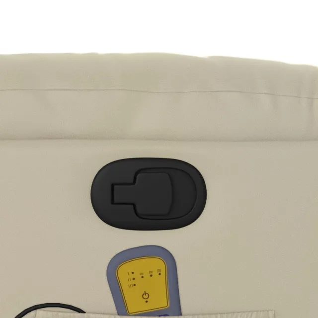 Fauteuil de massage inclinable crème similicuir