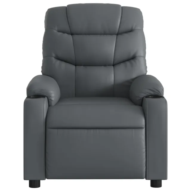Fauteuil de massage inclinable gris similicuir