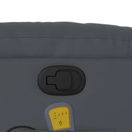 Fauteuil de massage inclinable gris similicuir