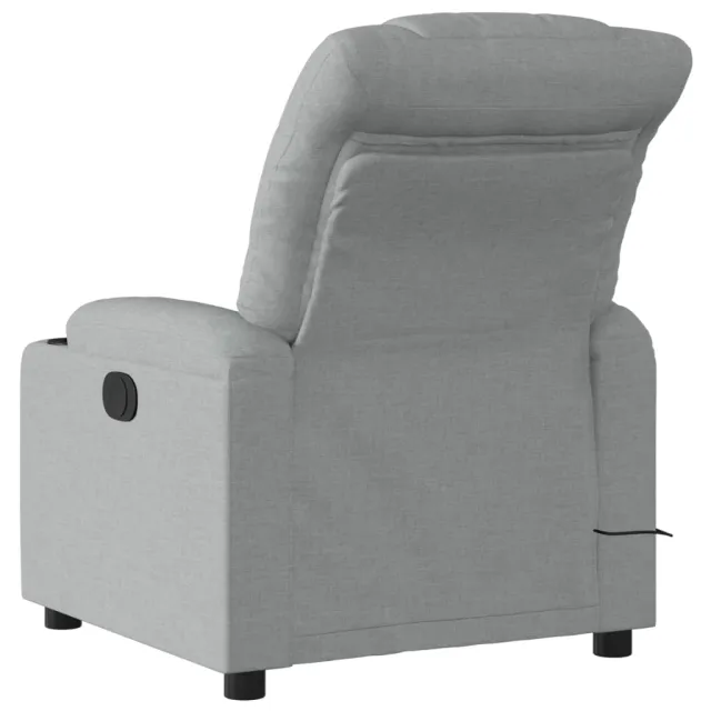 Fauteuil inclinable de massage gris clair tissu