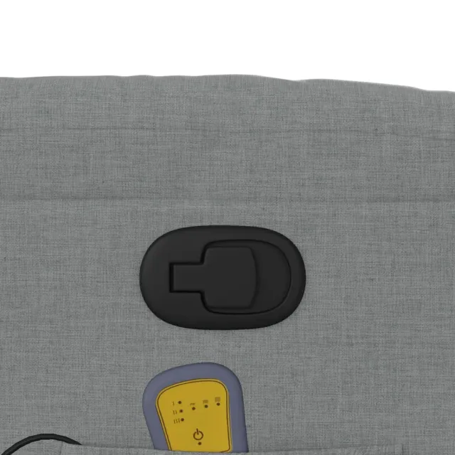 Fauteuil inclinable de massage gris clair tissu