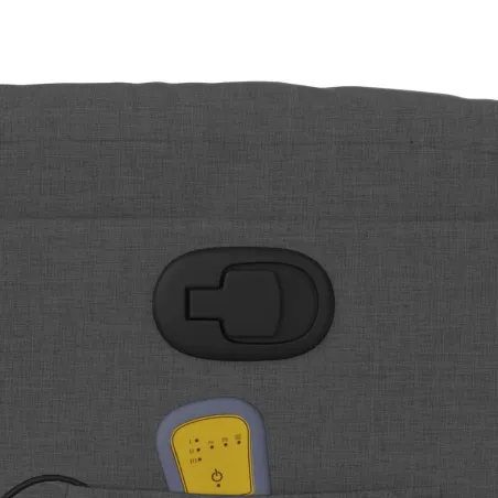 Fauteuil inclinable de massage gris foncé tissu