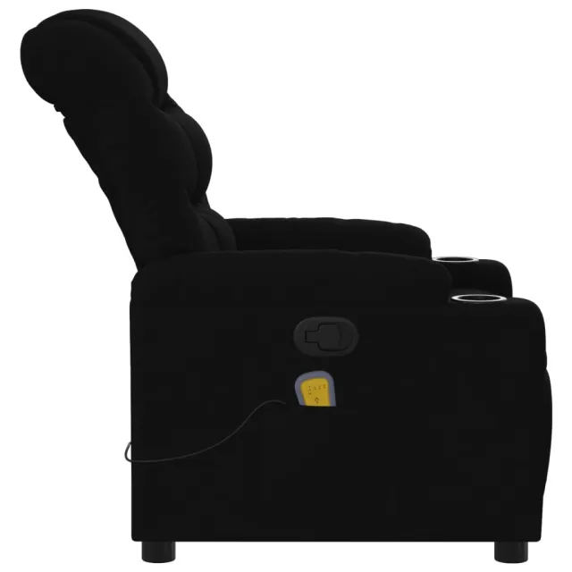 Fauteuil inclinable de massage noir tissu