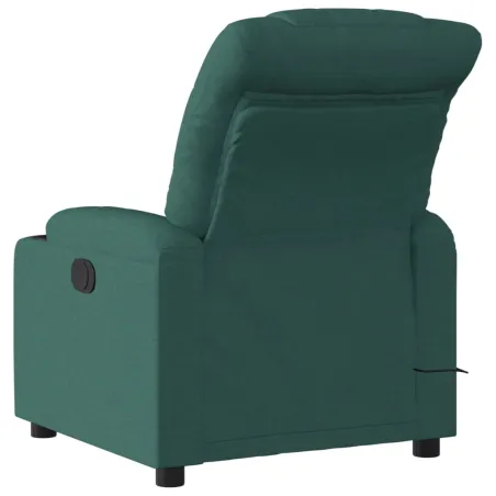 Fauteuil inclinable de massage vert foncé tissu