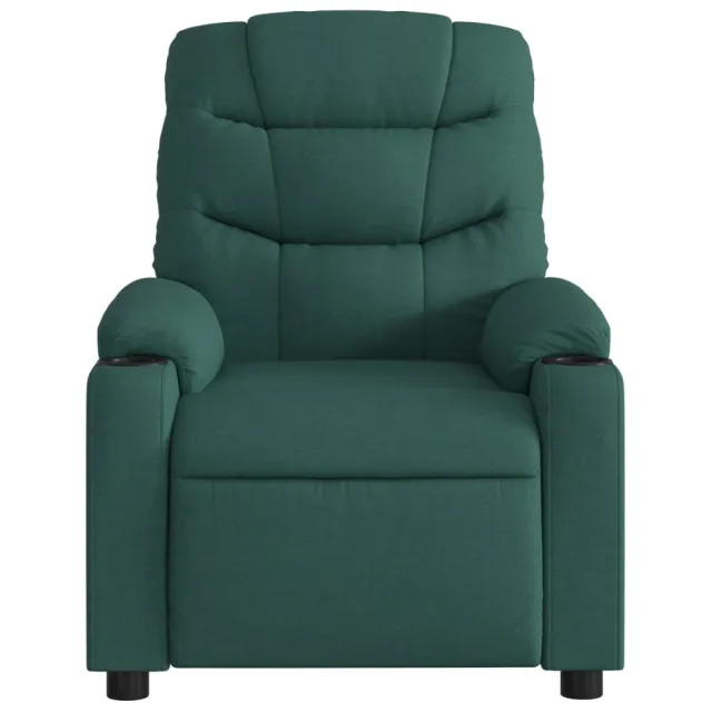 Fauteuil inclinable de massage vert foncé tissu
