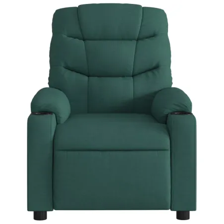 Fauteuil inclinable de massage vert foncé tissu
