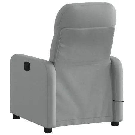 Fauteuil inclinable de massage gris clair tissu
