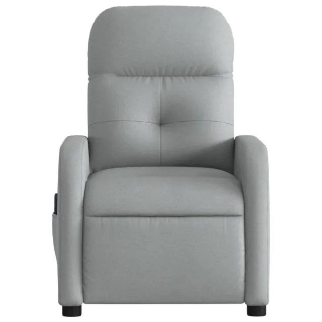 Fauteuil inclinable de massage gris clair tissu