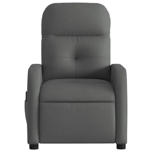 Fauteuil inclinable de massage gris foncé tissu