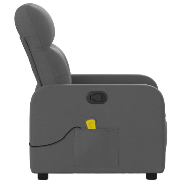 Fauteuil inclinable de massage gris foncé tissu