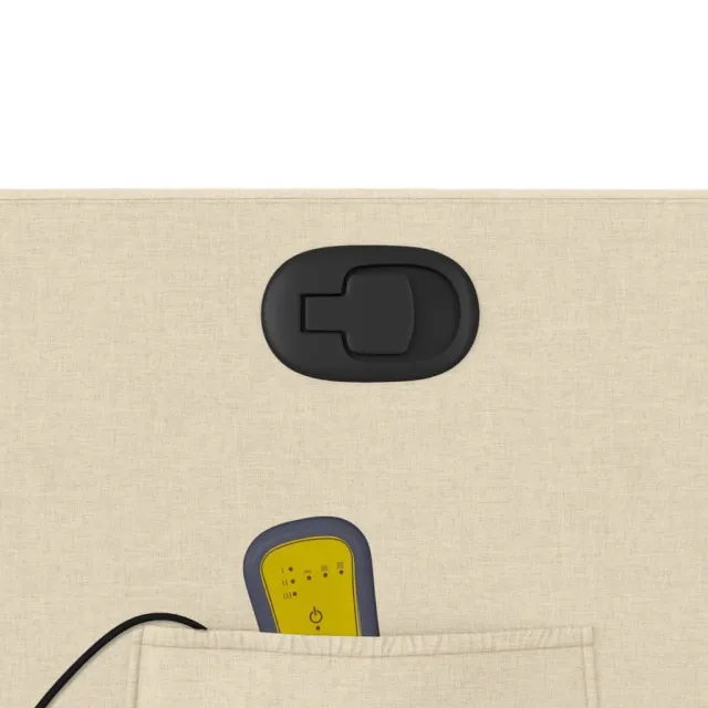 Fauteuil inclinable de massage crème tissu