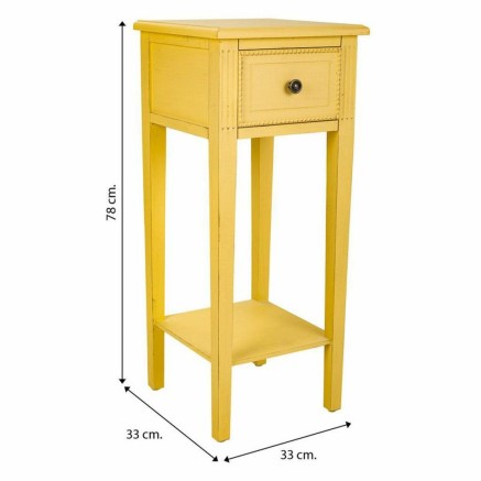 Table d'appoint Alexandra House Living Jaune 33 x 78 x 33 cm 2