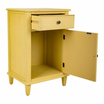 Mesita de Noche Alexandra House Living Amarillo 36 x 72 x 45 cm 2