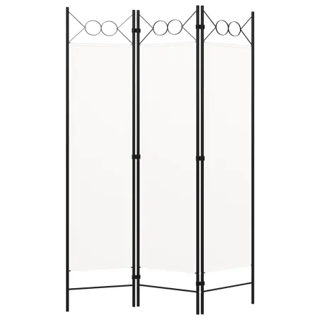 Cloison de séparation 3 panneaux blanc 120x180 cm