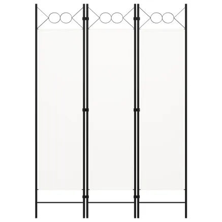 Cloison de séparation 3 panneaux blanc 120x180 cm 2