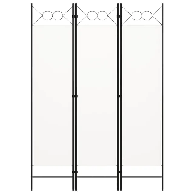 Cloison de séparation 3 panneaux blanc 120x180 cm